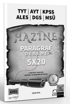 Yayınları TYT AYT KPSS ALES DGS MSÜ Hazine Paragraf 5x20 Deneme Sınavı