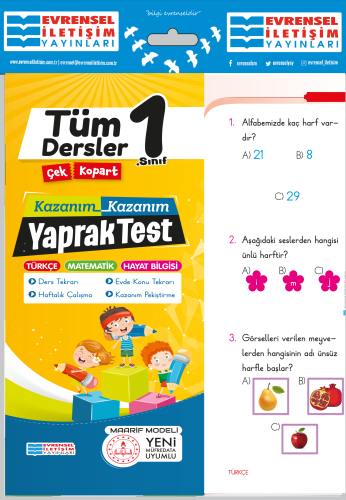 1.Sınıf Tüm Dersler Yaprak Test