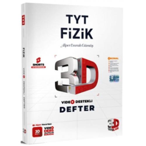 2024 TYT Fizik Video Destekli Defter 3D Yayınları (GÜNCEL) 97897595199