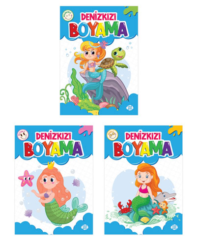 Denizkızı Boyama Seti - 3 Kitap Takım