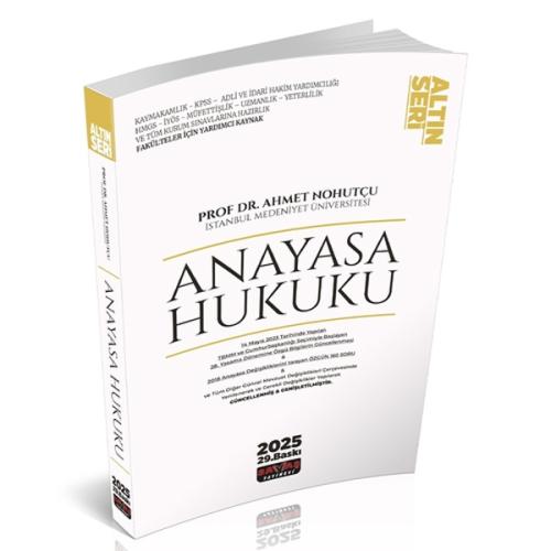 Anayasa Hukuku Konu Anlatımı Altın Seri