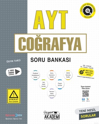 AYT COĞRAFYA - Soru Bankası Üçgen Akademi