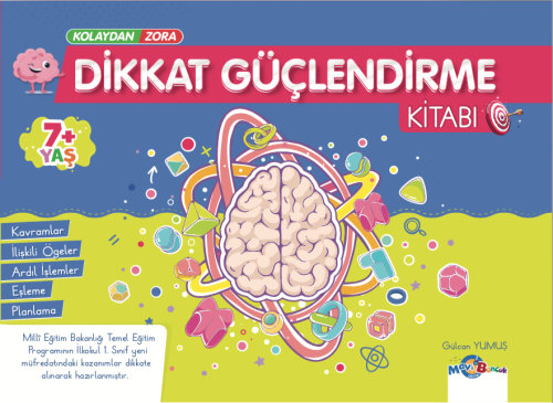 Dikkat Güçlendirme Kitabı Kolaydan Zora 7+ Yaş Mavi Boncuk Yayınları